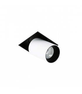 Lámpara empotrable de techo técnica y moderna Novum Trimless Single 3000K Blanco negro