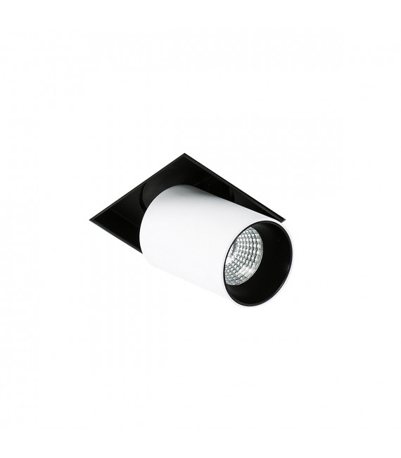 Plafonnier encastrable technique et moderne Novum Trimless Single 3000K Blanc noir