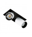 Technical and modern recessed ceiling light Novum Trimless Double 3000K White black