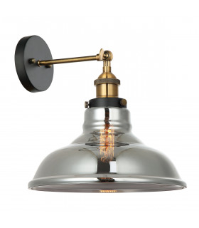 Hubert Industrie- und Retro-Wandleuchte schwarz, gold