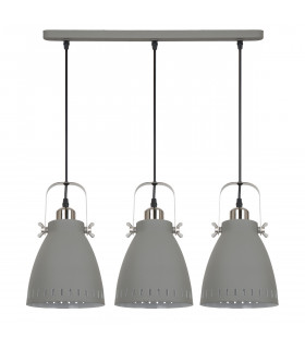 Franklin lámpara colgante industrial y retro Sand gris satinado