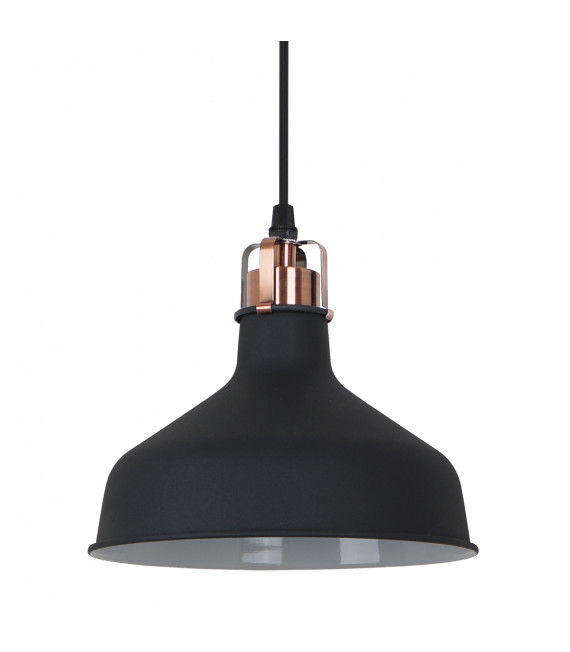 Moderna lampada a sospensione Hooper Nero rame, rosso
