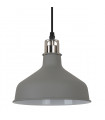 Suspension industrielle et rétro Hooper Nickel satiné gris