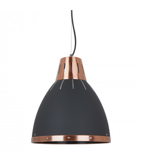 Suspension industrielle et rétro Merton Graphite sablé, cuivre rouge