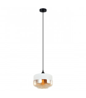 Modern suspension Molina Black, steel and glass
