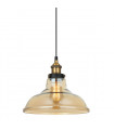Suspension industrielle et rétro Hubert Noir, doré 1 ampoule