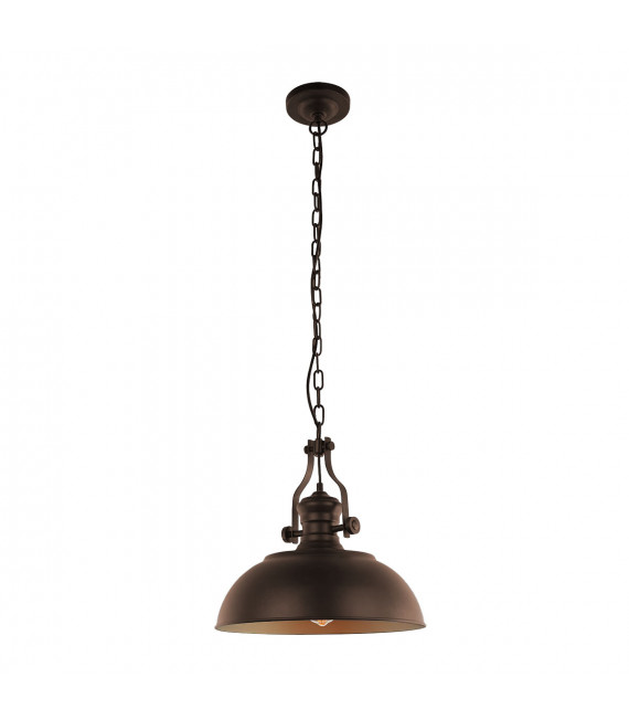 Lámpara colgante industrial y retro Rosalia Bronze, oro