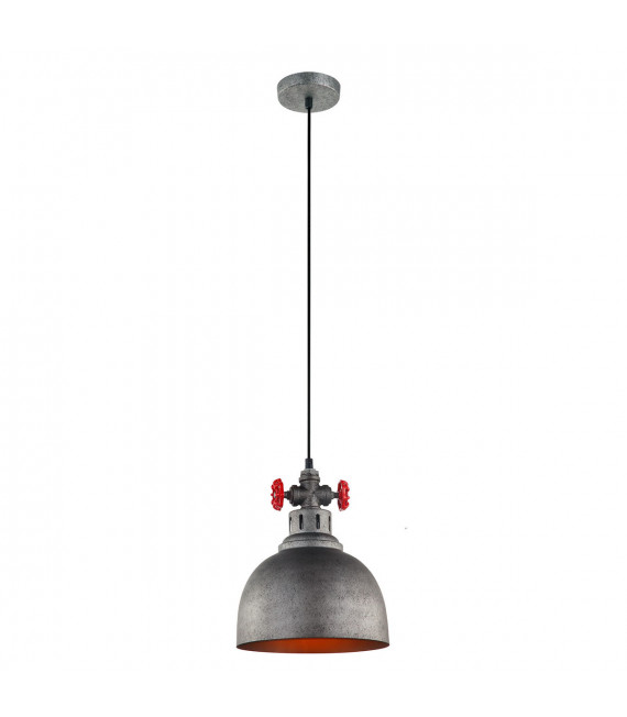 Lámpara colgante industrial y retro Scrulo gris