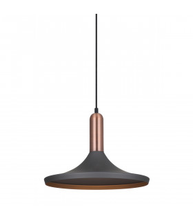 Moderne Pendelleuchte Lusty Grey, Kupfer