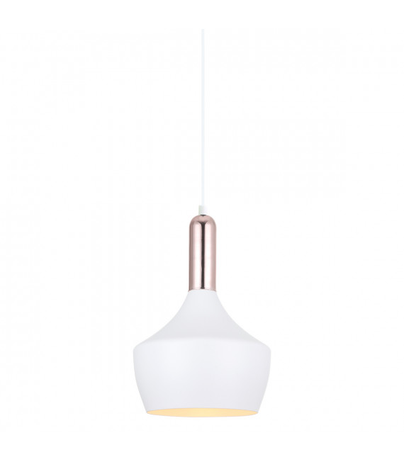 Lampada a sospensione moderna Ophelia White, rame