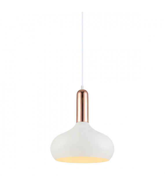 Lámpara colgante moderna Quesmo Blanco, cobre