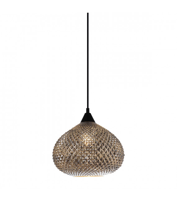 Moderne Pendelleuchte Lorean Chrome, schwarz