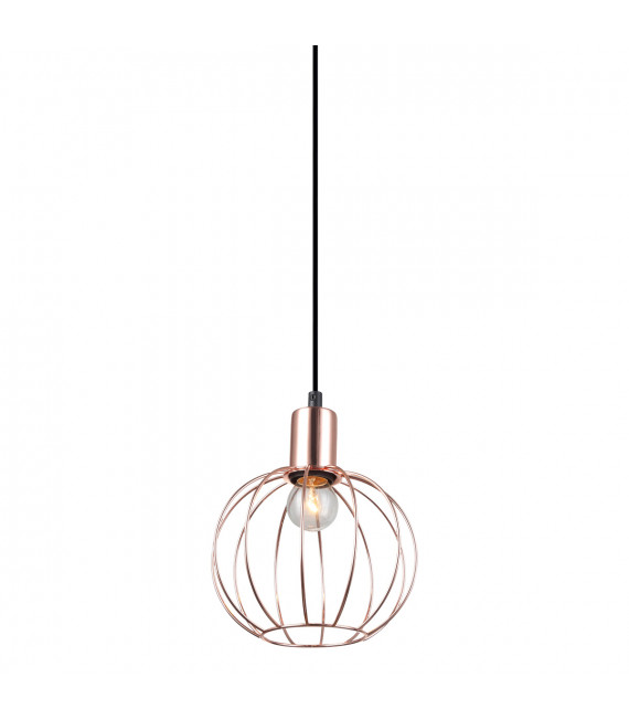 Suspension industrielle et rétro Gervais Noir 1 ampoule