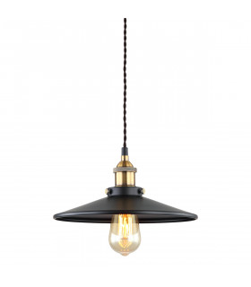 Lámpara colgante industrial y retro Verda Black, dorado
