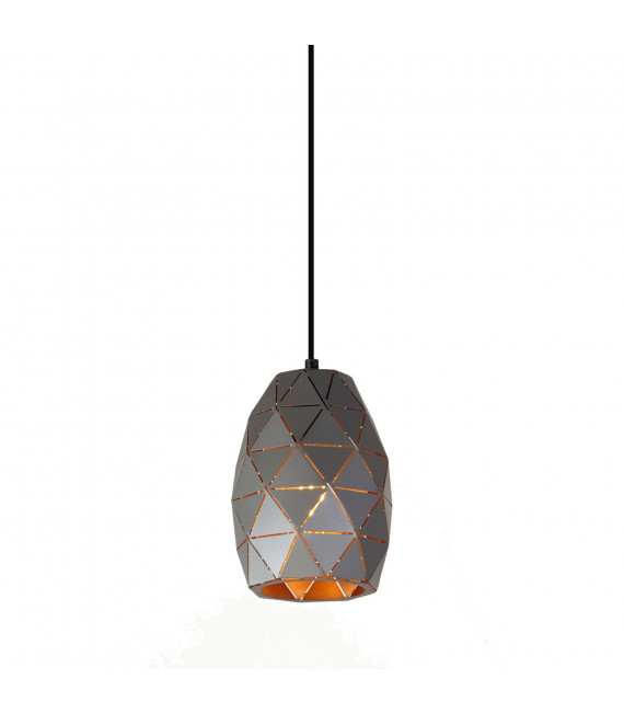 Suspension moderne Harley Champagne doré graphite 1 ampoule