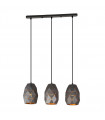 Suspension moderne Harley Champagne doré graphite 3 ampoules
