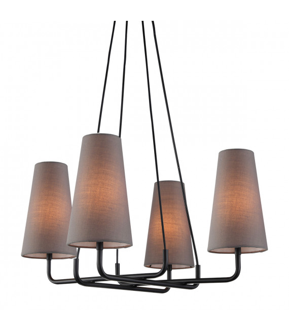 Modern hanging lamp Primo Grey-black
