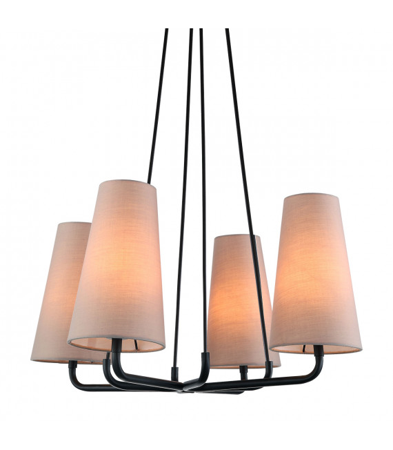 Lampada a sospensione moderna Primo Grigio-nera