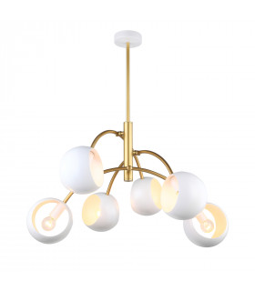 Suspension moderne Melvo Blanc, doré