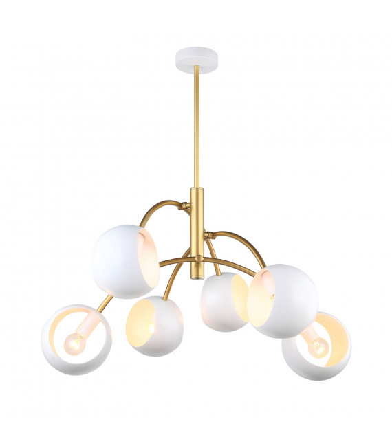 Suspension moderne Melvo Blanc, doré