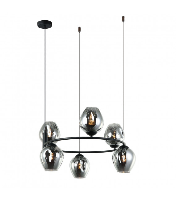 Moderna lampada a sospensione Roxane Black
