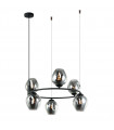 Suspension moderne Roxane Noir 6 ampoules