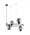 Modern pendant light Roxane Black 4 bulbs