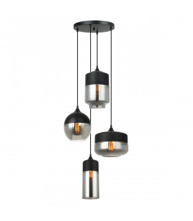 Modern suspension Molina Black 4 bulbs