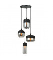 Suspension moderne Molina Noir 4 ampoules