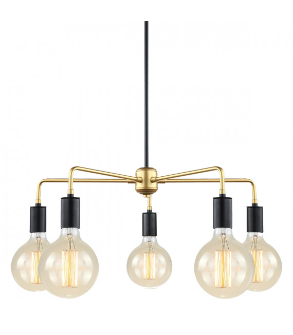Lámpara colgante moderna Malene Black, oro