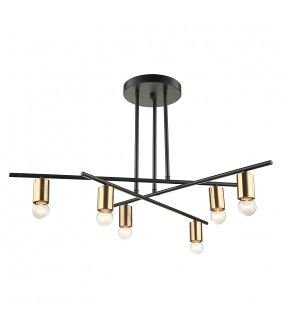 Lampada a sospensione industriale e retrò Normani Nero marrone