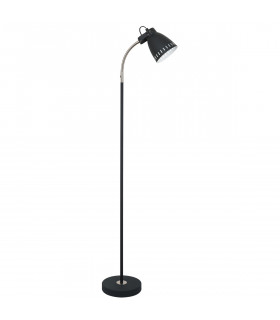 Scandinavian floor lamp Fastello Graphite, satin nickel