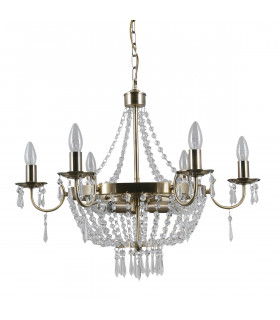 Lámpara colgante de cristal Cortina Bronce antiguo