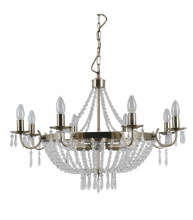 Lampadario in cristallo Cortina Bronzo antico