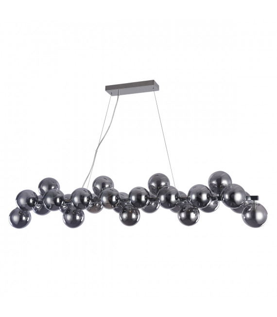 Modern suspension Cabella Chrome and smoked glass