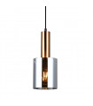 Modern hanging lamp Sardo smoked glass
