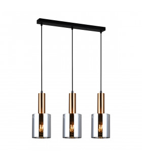 Sardo designer pendant lamp smoked glass