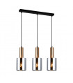 Suspension design Sardo verre fumé