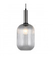 Modern pendant light Antiola Satin nickel, clear glass