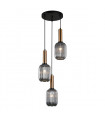 Antiola smoked glass pendant lamp