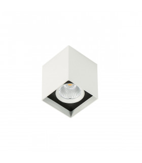 Plafonnier spot technique et moderne Alden White Black 3000K Blanc noir