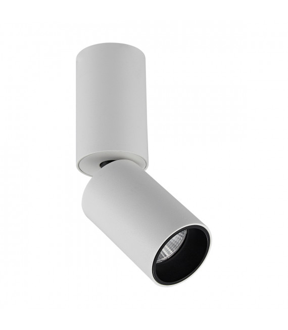 Technical and modern spot ceiling light Lunaro White and black
