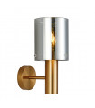 Modern wall light Sardo smoked lampshade