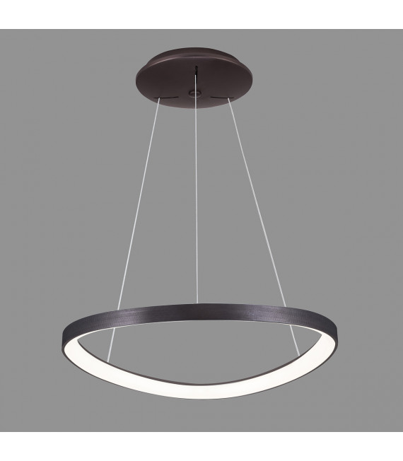 Modern hanging lamp Morfi Café brushed