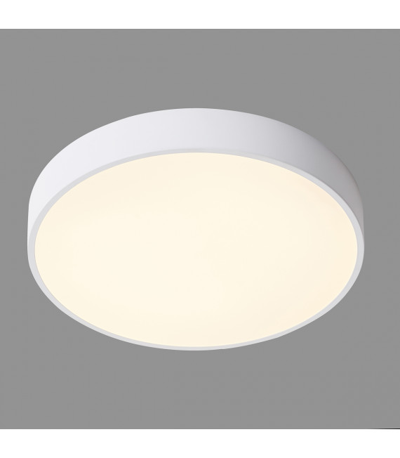 Plafonnier moderne Orbital Blanc sablé en métal