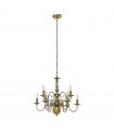 Classic pendant light Marion Antique bronze 9 bulbs