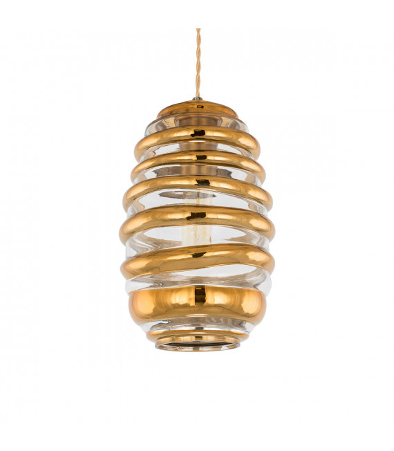 Lampada a sospensione classica Ananta Copper, miele