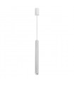 Technical and modern pendant lamp Kilian white in aluminum
