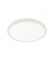 Plafonnier moderne Glissy Round blanc, alu et acrylique