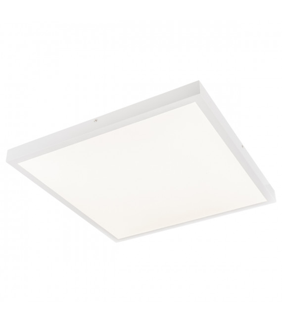 Plafonnier moderne Glissy Square blanc en alu